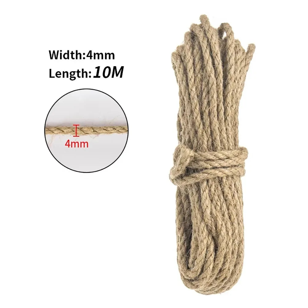 1Roll Tree Scratching Post Natural Sisal Rope Toy Cats Paw Claw DIY Cat Scratcher Rope 10M Pet Supplies Furniture Protector