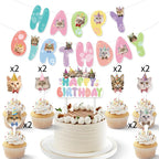 Pet Cats Happy Birthday Party Decoration Banner Happy Birthday Cake Topper Party Decor Garland for Cat Birthday Decor Supplie