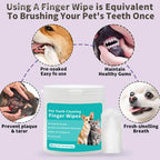 50/100Pcs Pet Cleaning Products Eye Wipes To Remove Tear Marks Clean Ears And Teeth Disposable Finger Wet Wipes Pet Supplies