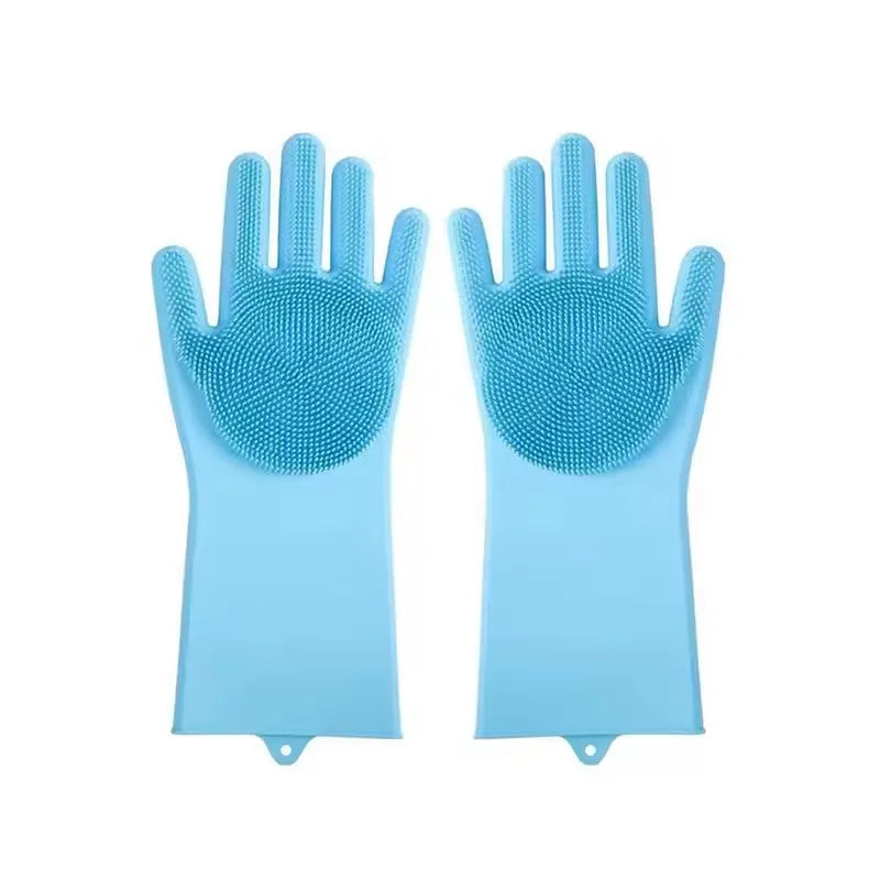 Pet Grooming Cleaning Gloves Dog Cat Bathing Glove Anti-scratch Anti-bite Pet Bath Gloves Soft Silicone Hand Protection Tool