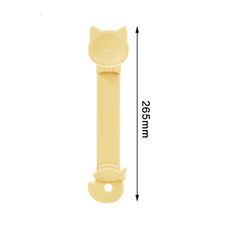 Cat Strip Feeder Spoon Long Handle Cat Food Strip Squeezer Pet Meat Mud Treat Dispense Spoon For Cats Pet Supplies