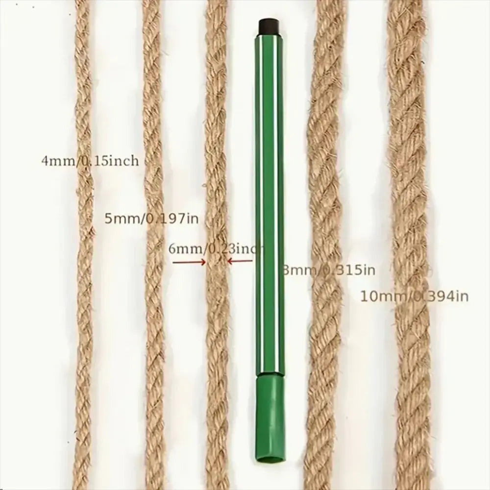 1Roll Tree Scratching Post Natural Sisal Rope Toy Cats Paw Claw DIY Cat Scratcher Rope 10M Pet Supplies Furniture Protector