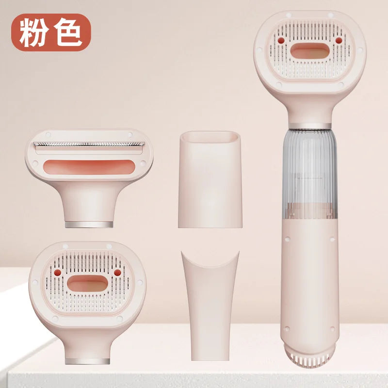 Pet Grooming Vacuum Comb 2 In 1 Hair Remover Dryer Fast Drying Fluffy Brush For Cats Dogs Bath Cleaning Use At Home Or In Car
