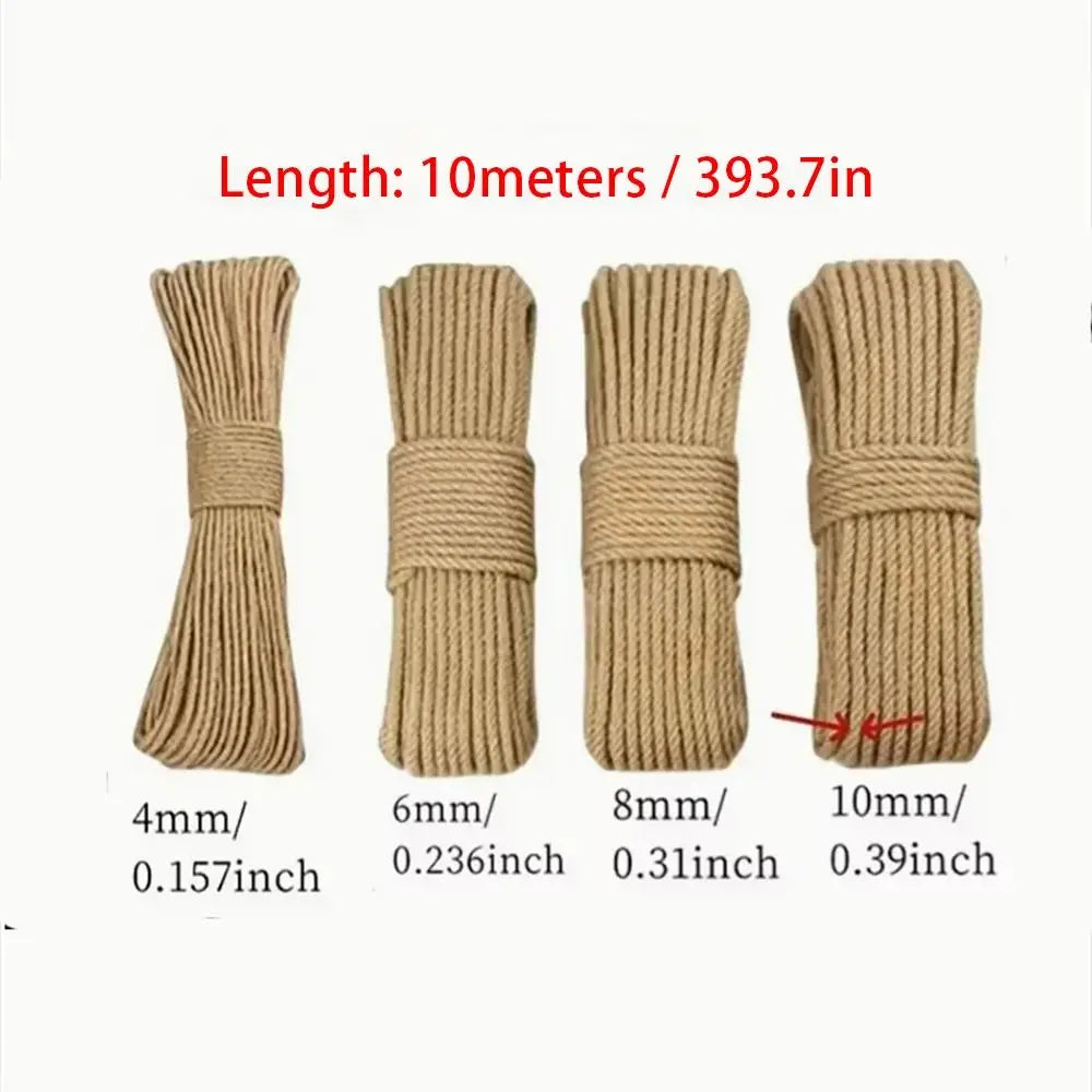 1Roll Tree Scratching Post Natural Sisal Rope Toy Cats Paw Claw DIY Cat Scratcher Rope 10M Pet Supplies Furniture Protector
