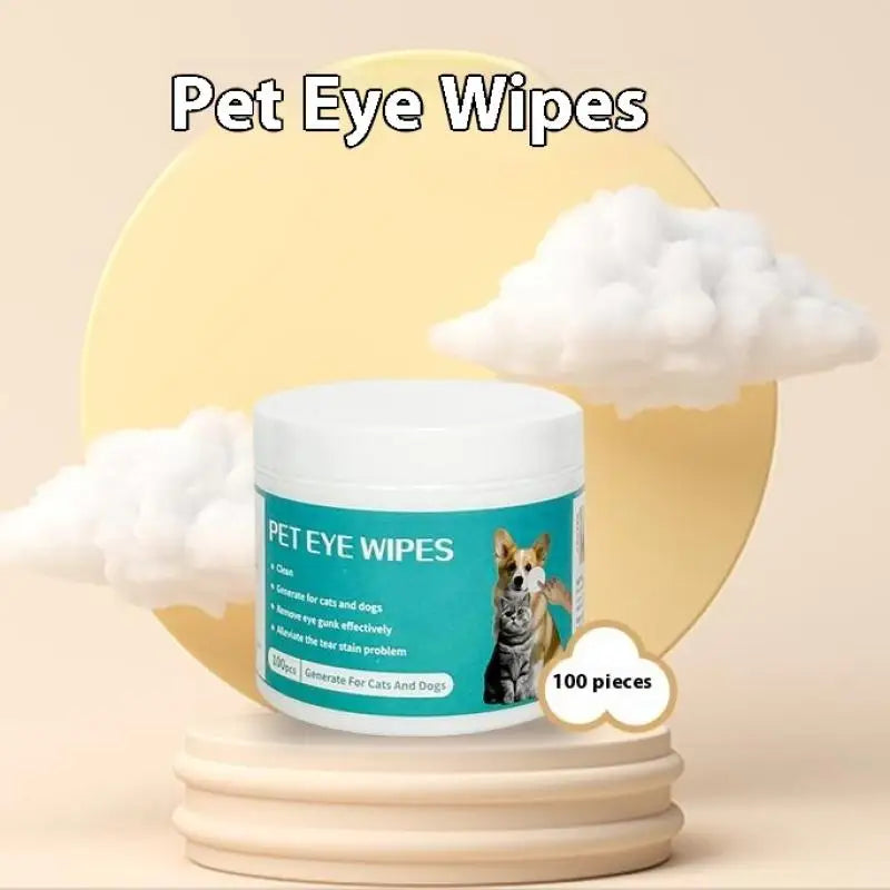 50/100Pcs Pet Cleaning Products Eye Wipes To Remove Tear Marks Clean Ears And Teeth Disposable Finger Wet Wipes Pet Supplies