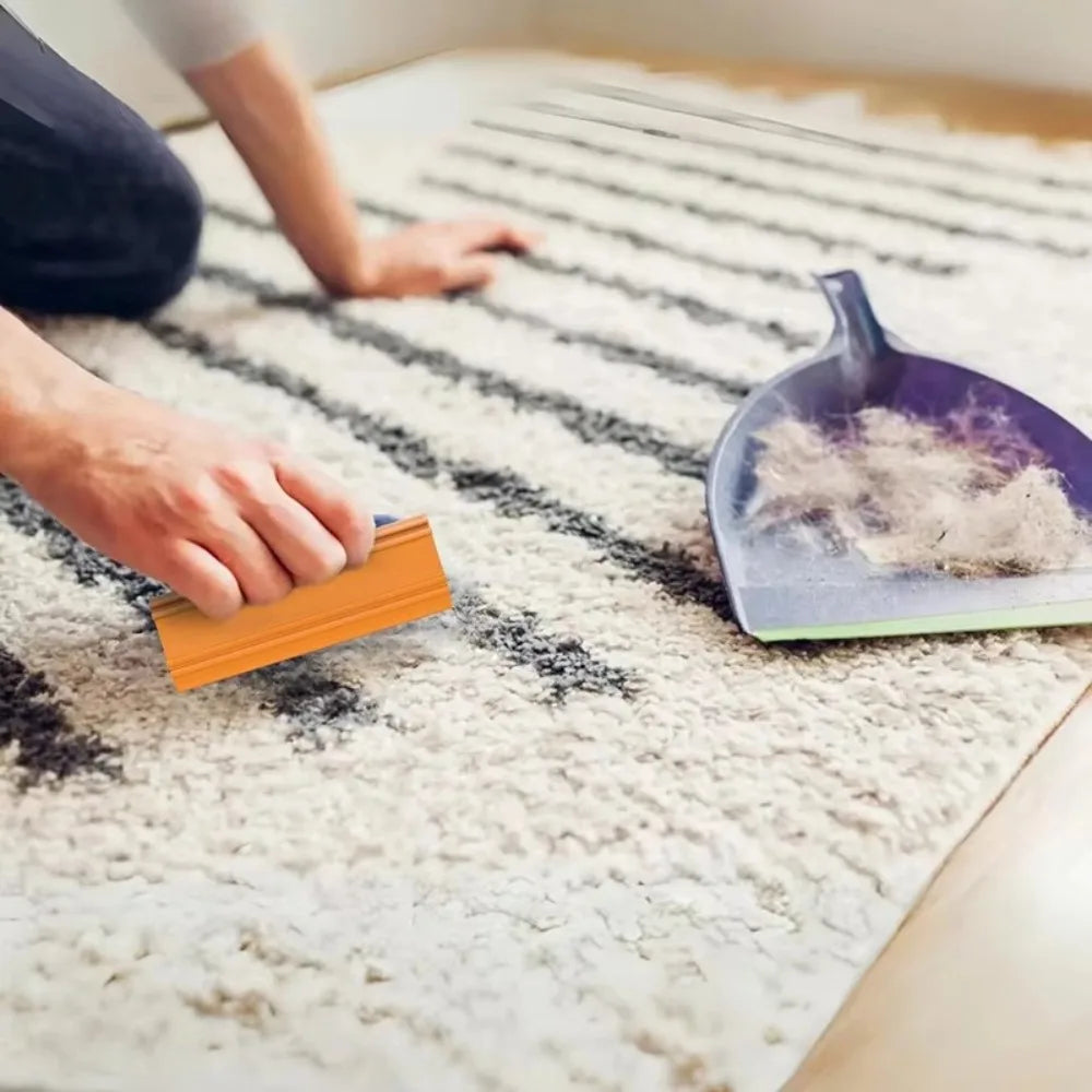 1pc Multifunctional Portable Pet Hair Carpet Scraper Mini Easy Grip Cat Dog Hair Scraper Carpet Scraper Couch Home Supplies