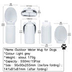 550ml Folding Pet Outdoor Walking Mug Portable Travel Water Bottle Puppy Cats Dogs Drinking Water Dispenser Cup Supplies
