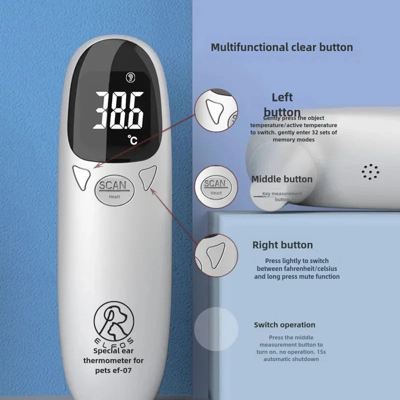 Pet Dog Cat Ear Digital Thermometers Animal Measuring Non-Contact Electronic Highly Accurate Pet Supplies veterinaria accesorios