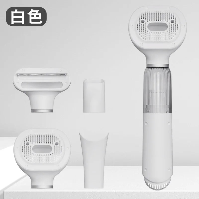 Pet Grooming Vacuum Comb 2 In 1 Hair Remover Dryer Fast Drying Fluffy Brush For Cats Dogs Bath Cleaning Use At Home Or In Car