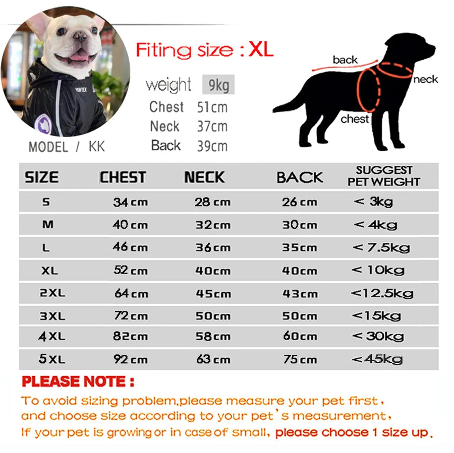 Pet Dog Waterproof Coat Dog Raincoat Reflective Dog Outdoor Clothes Hooded Jacket for Small Medium Large Dog Pet Supplies