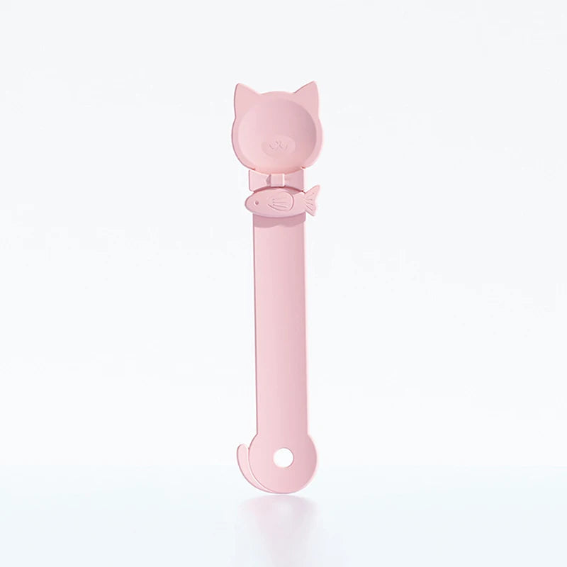 Cat Strip Feeder Spoon Long Handle Cat Food Strip Squeezer Pet Meat Mud Treat Dispense Spoon For Cats Pet Supplies